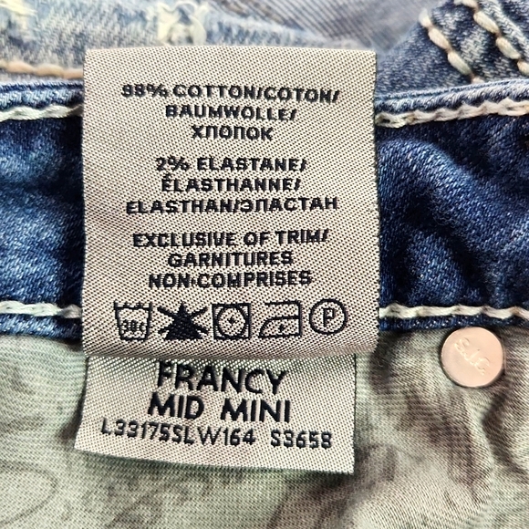 SILVER JEANS Francy Distressed Denim Mid Mini Skirt (W31) - Picture 13 of 13